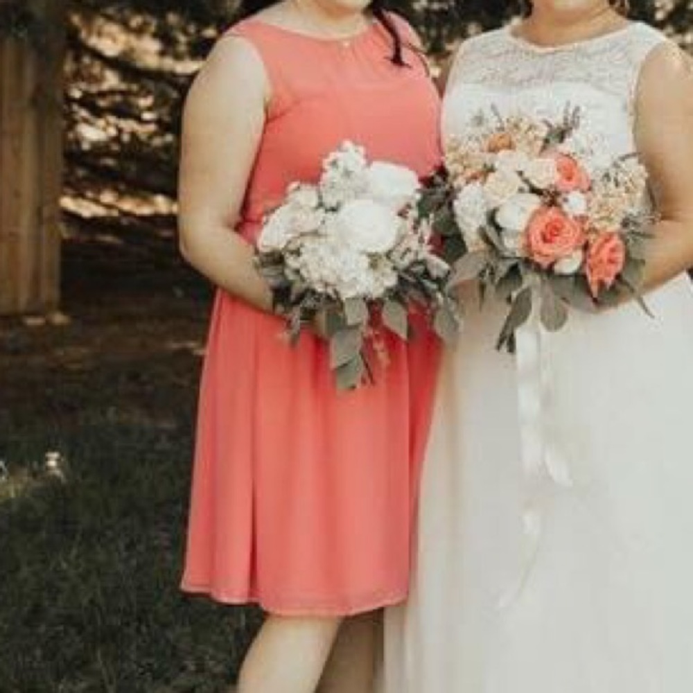 Coral bridesmaid dress